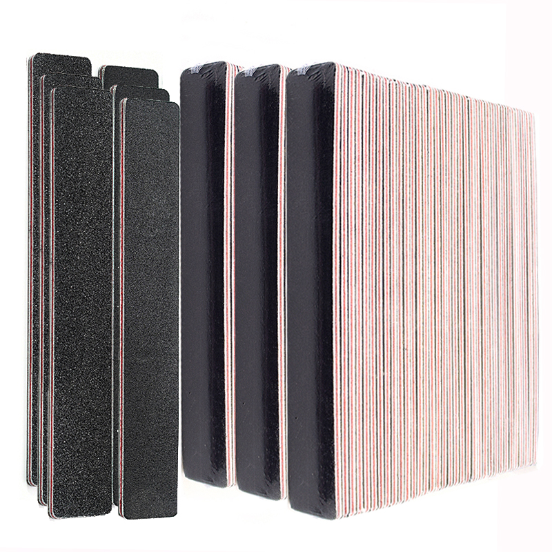 Photo Acrylic Block - 4pcs Professional Nail Files Double-Sided Black