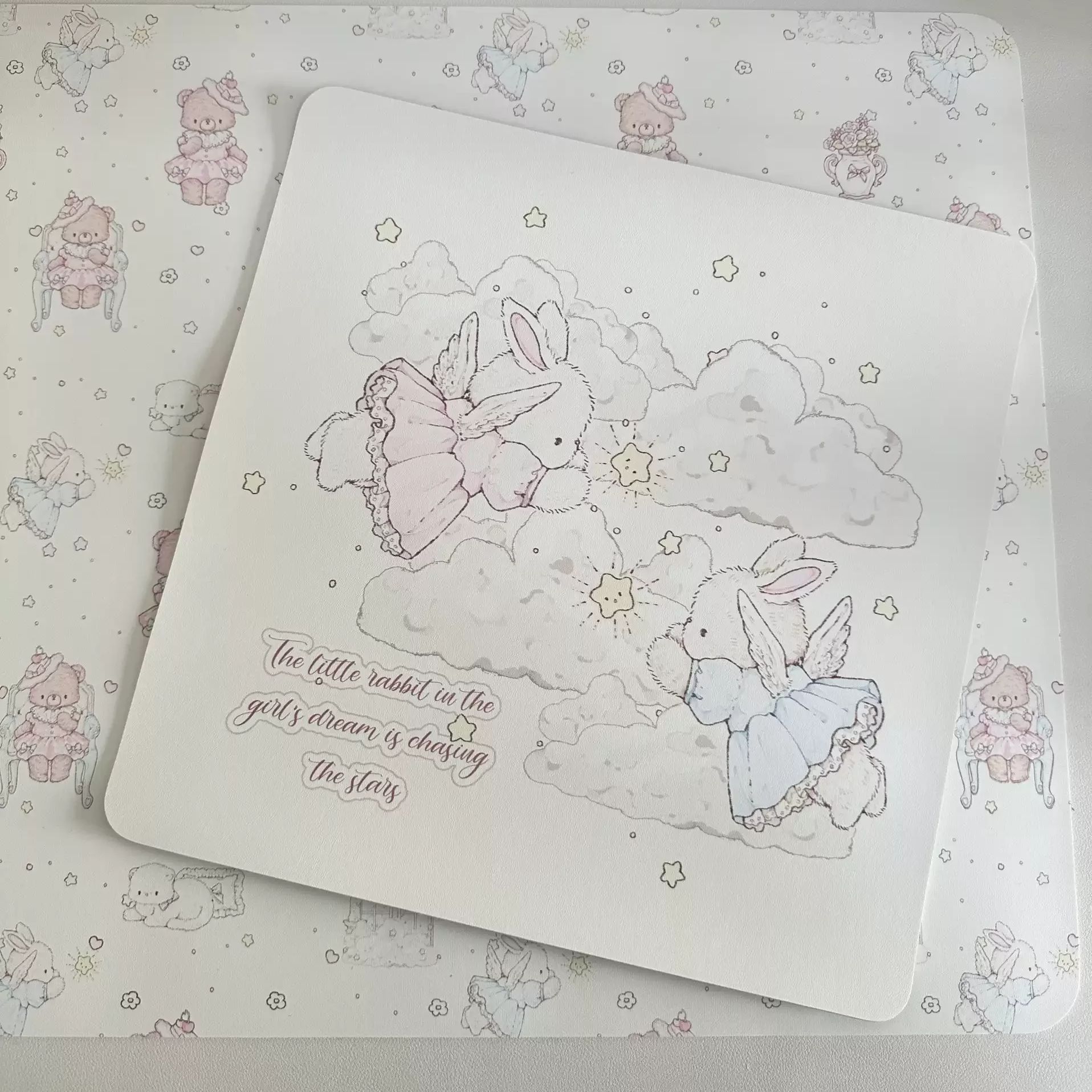 Mouse Pad Blank Sublimation - Original Angel Bunny Leather Desk Mat