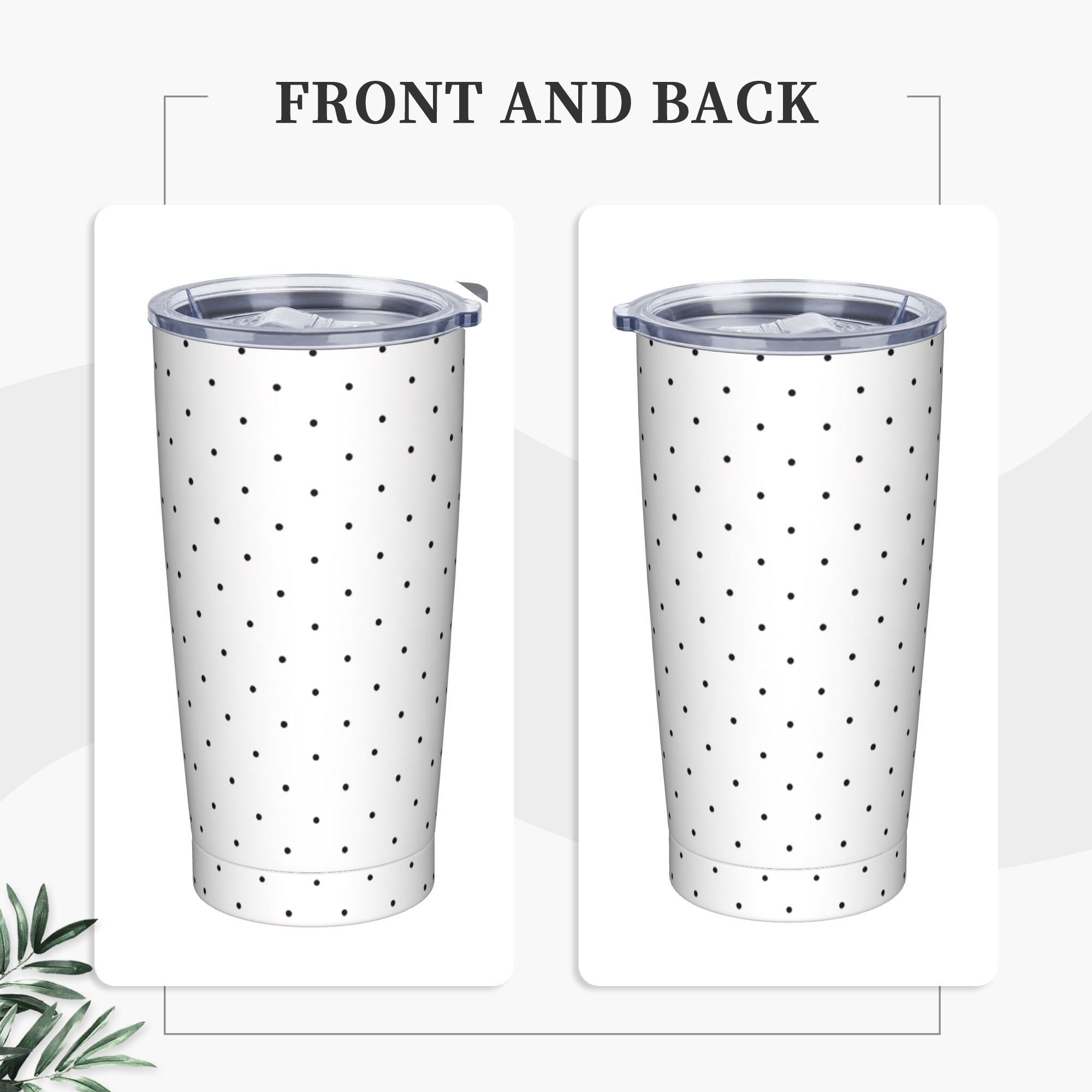 Black & White Polka Dot Patter - Tumbler 20Oz White recensie en prijs