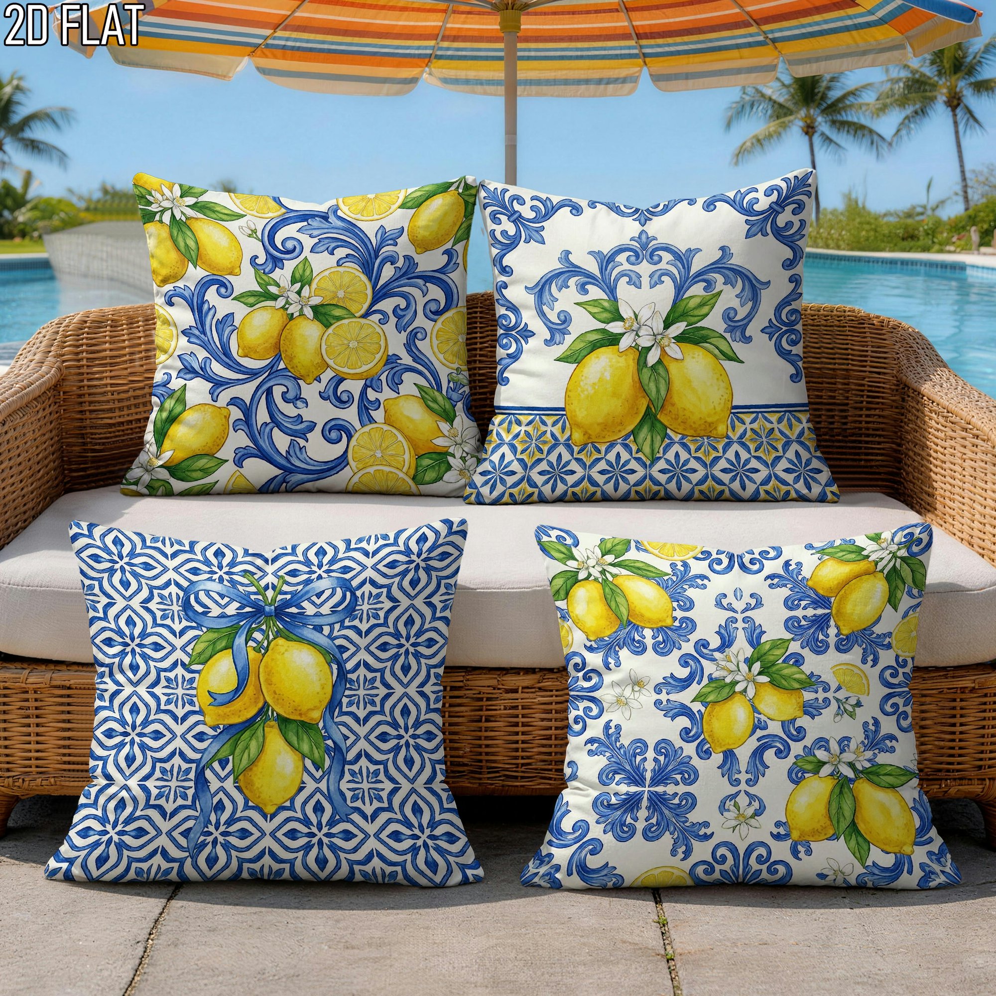 4Pcs Italian Summer Style Thro - Ceramic Tile Blank recensie en prijs