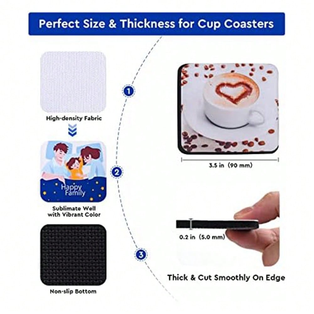 1PCS Square Sublimation Blanks - Coaster Sublimation Blank recensie en prijs