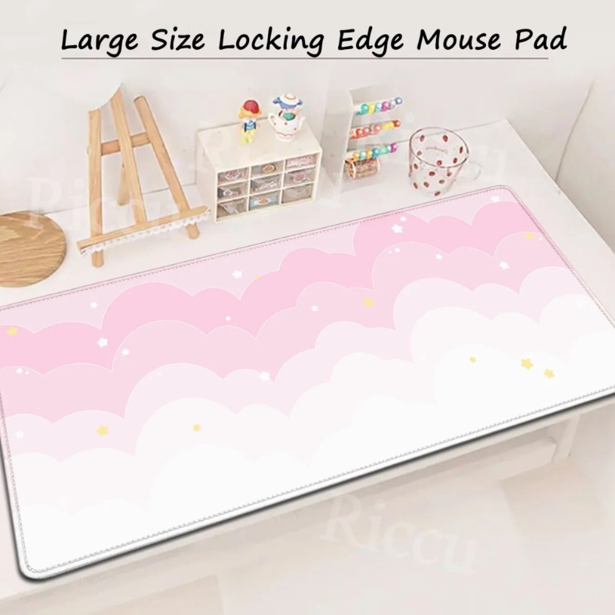 Pink Pastel Clouds Extended Mo - Mouse Pad Blank Sublimation recensie en prijs