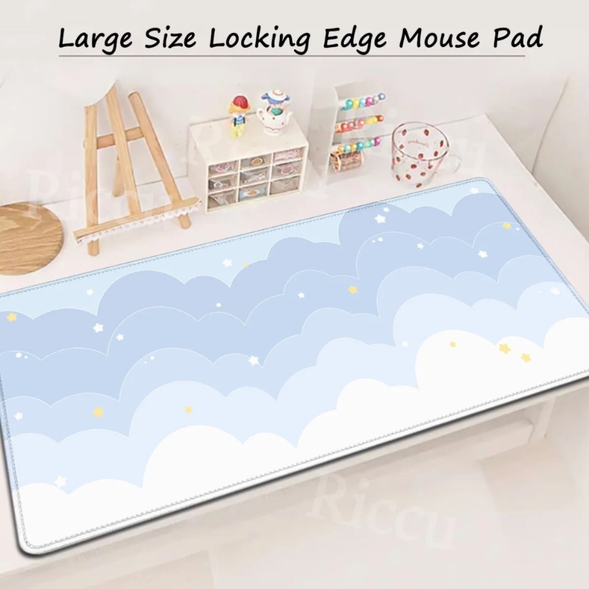 Pink Pastel Clouds Extended Mo - Mouse Pad Blank Sublimation recensie en prijs