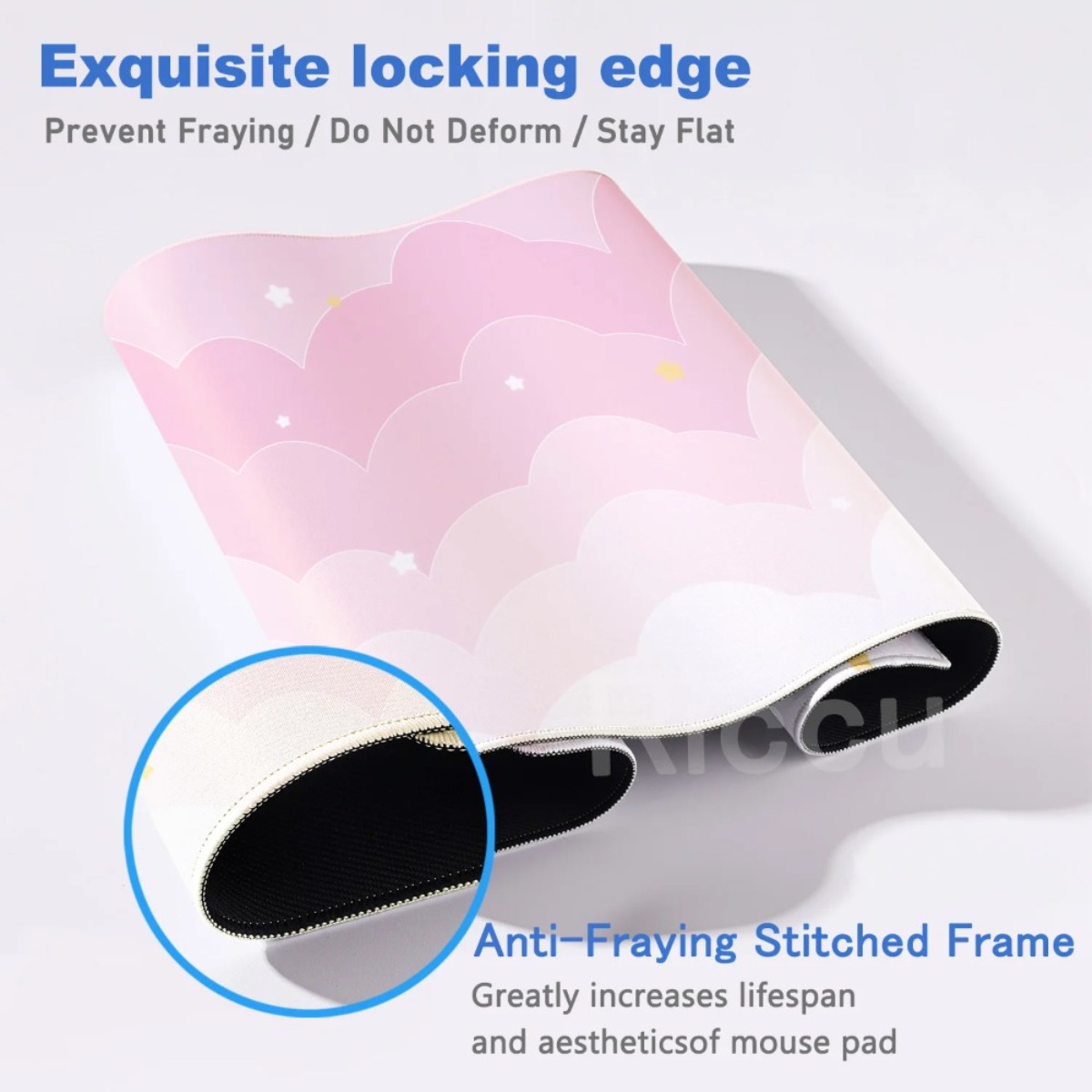 Pink Pastel Clouds Extended Mo - Mouse Pad Blank Sublimation recensie en prijs