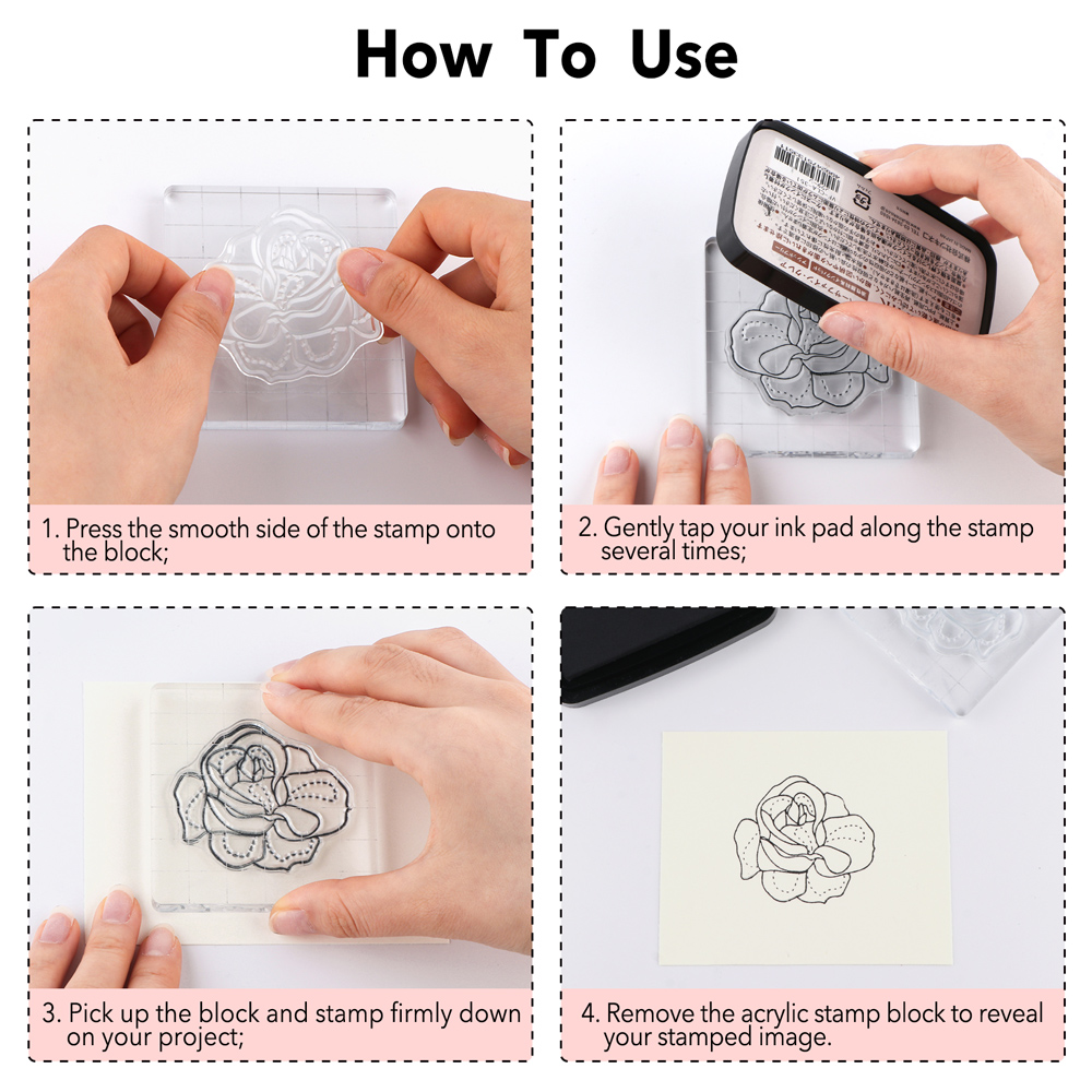 3pcs Clear Acrylic Stamp Block - Photo Acrylic Block recensie en prijs