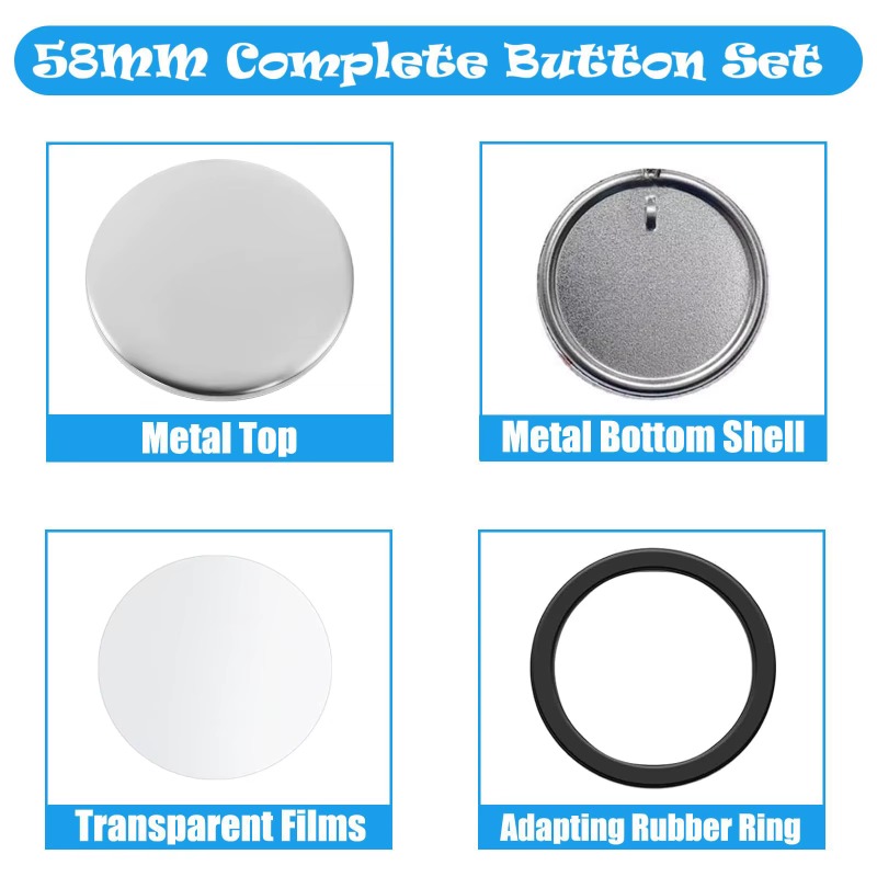 100 Sets 58 Mm/ 44 Mm Button M - Button Badge Blank recensie en prijs