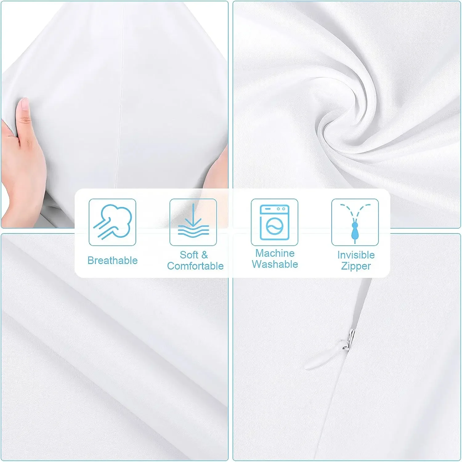 4-Pack White Polyester Peach S - Pillow Cover Sublimation recensie en prijs