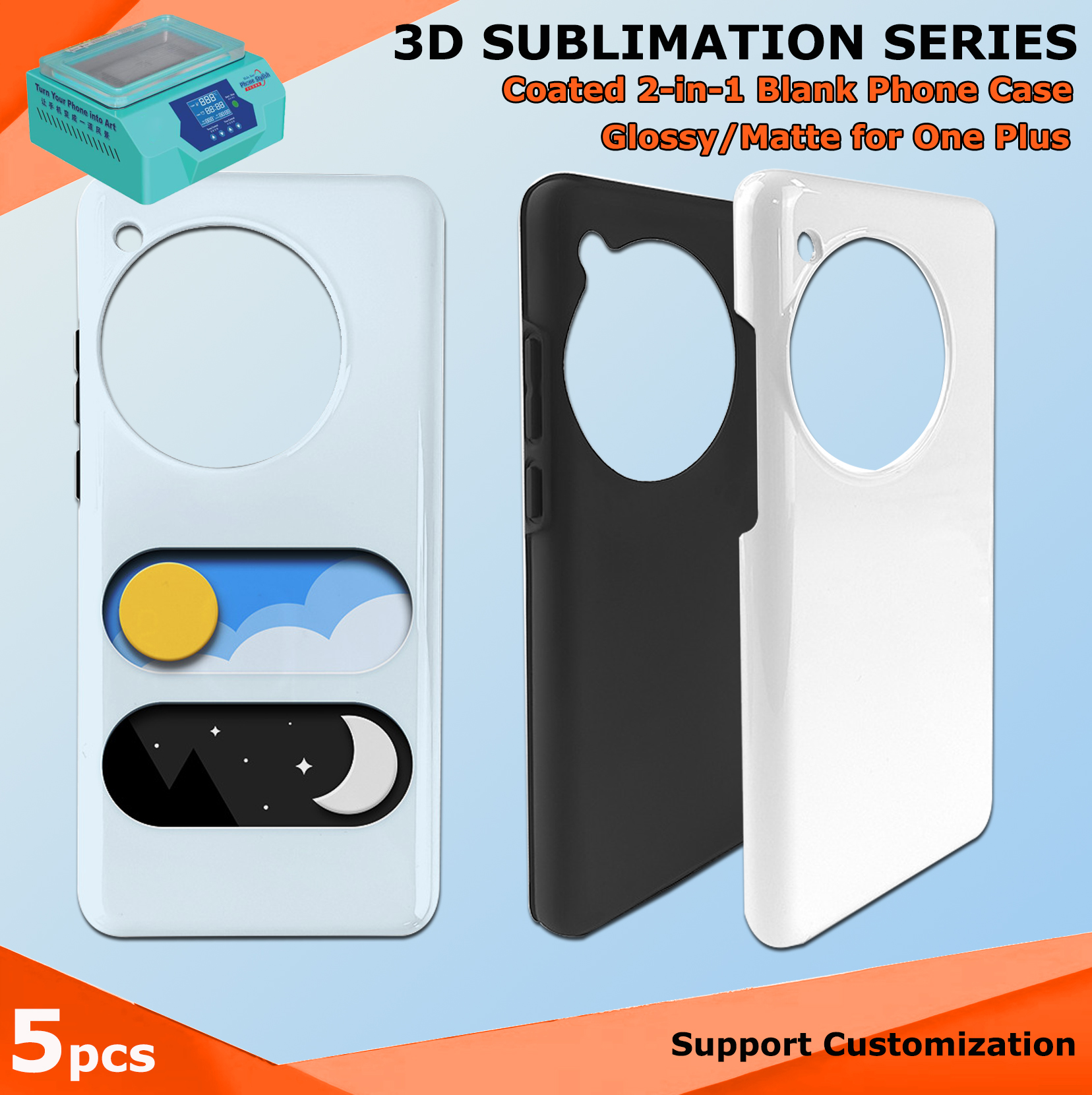 Fonlyu 5pcs Coated 2 in 1 Blan - Phone Case Blank Print recensie en prijs
