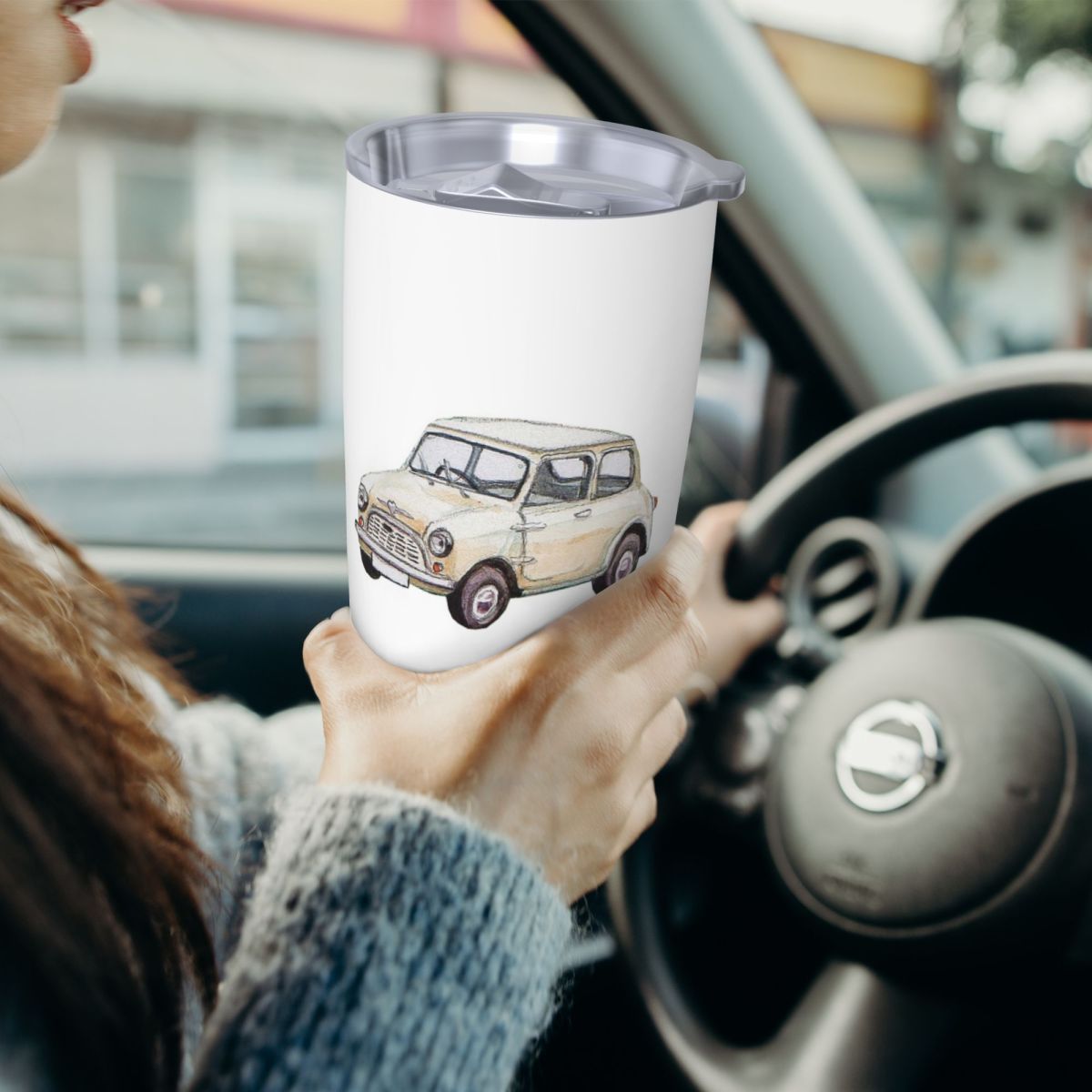 Classic White Mini Cooper In W - Tumbler 20Oz White recensie en prijs