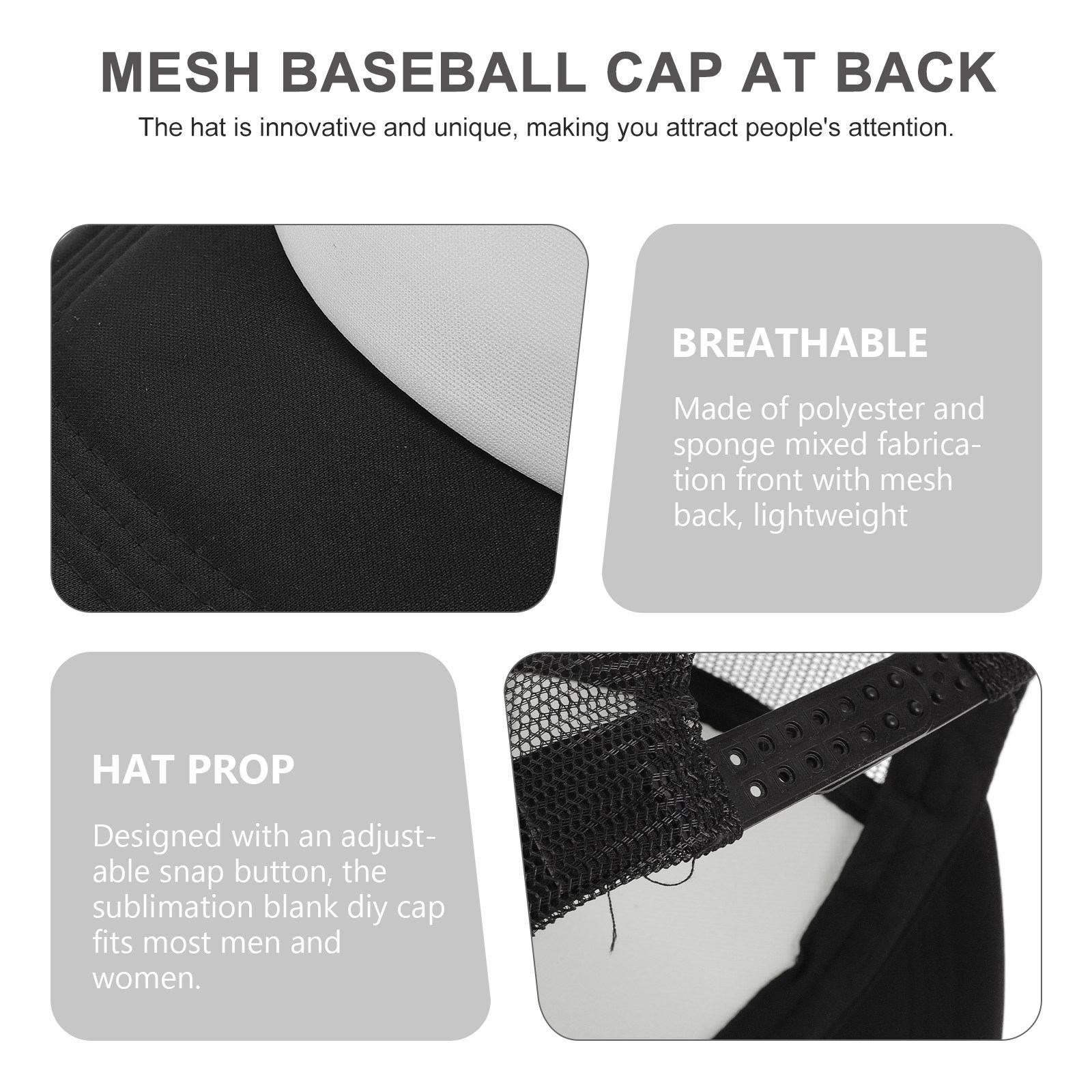 10Pcs Blank Baseball Caps Mesh - Hat Sublimation Blank recensie en prijs