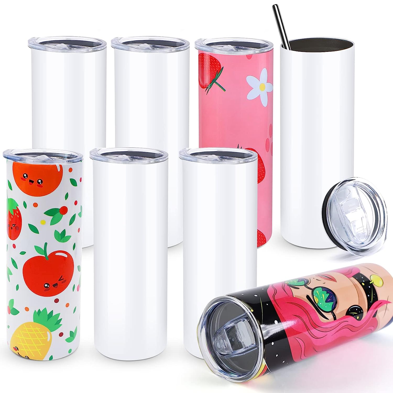 HTVRONT 8pcs Stainless 20 OZ S - Sublimation Mug White recensie en prijs