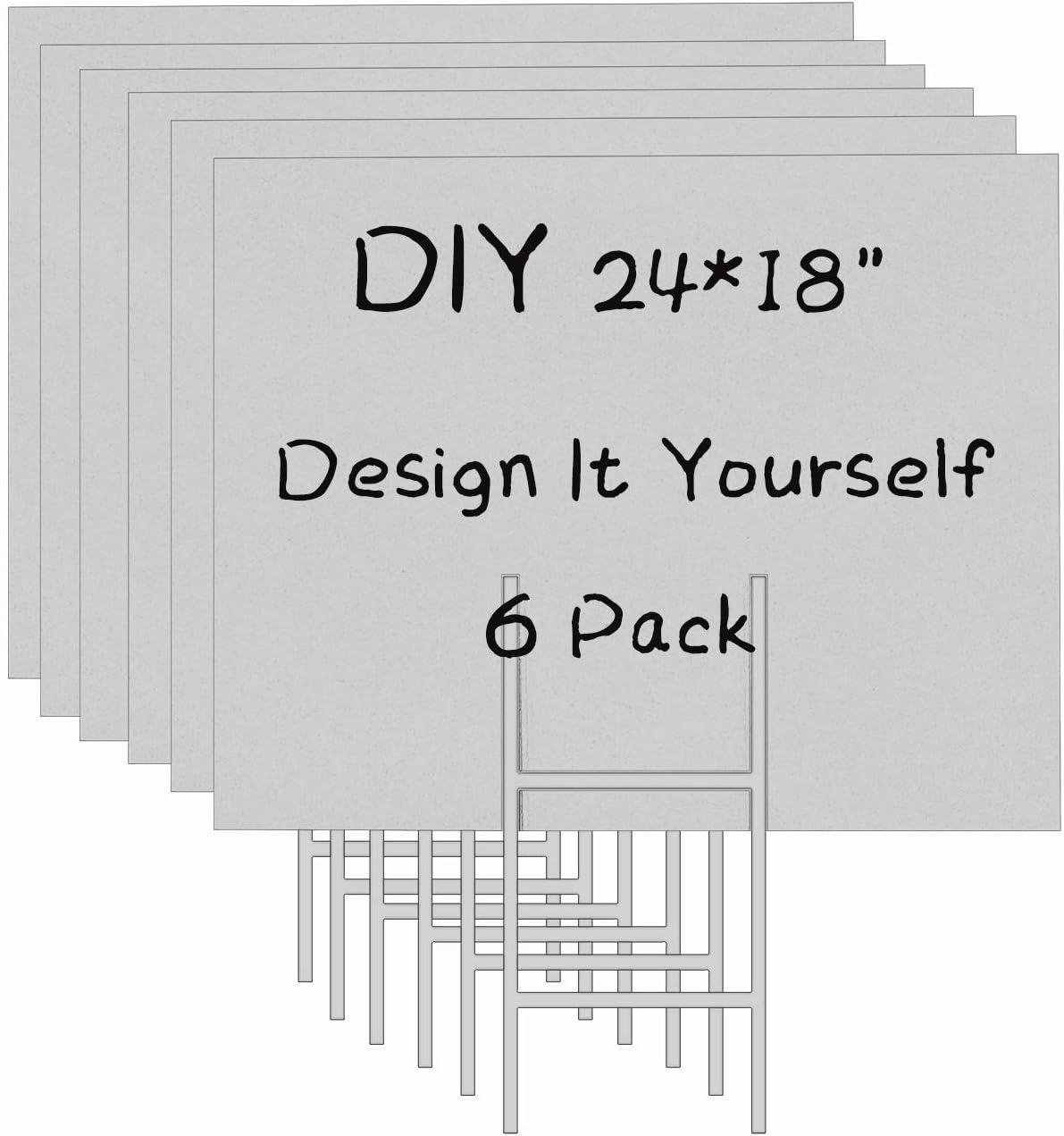 6 Pack 24x18 White Blank Lawn  - Yard Sign Blank recensie en prijs