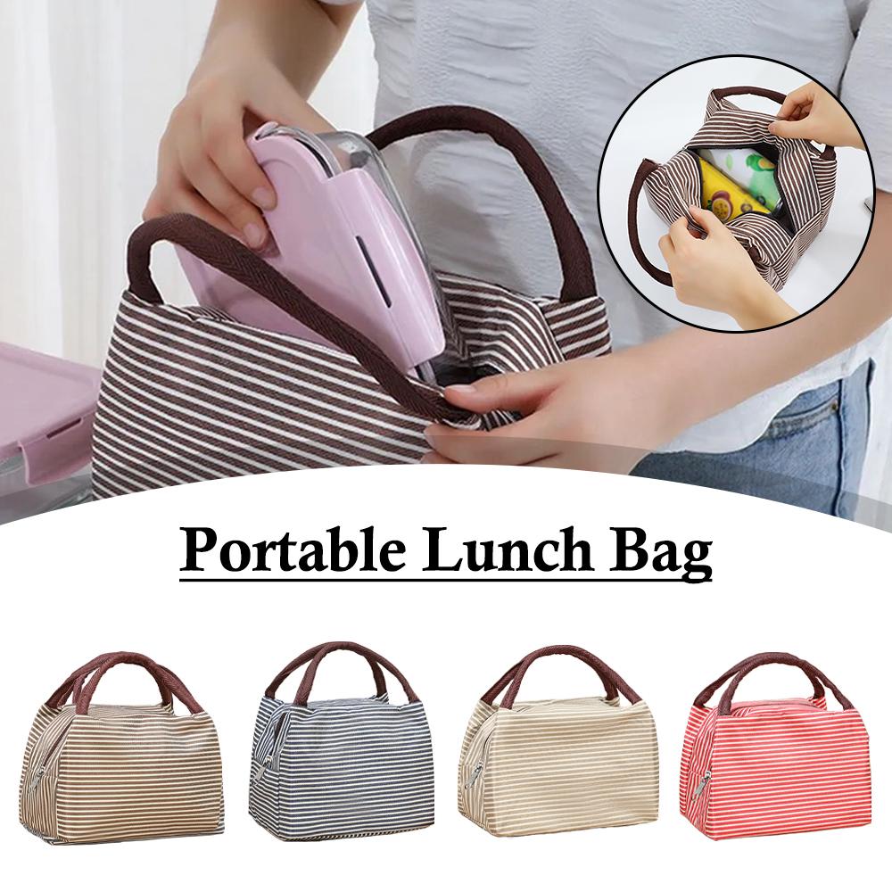 Striped Insulated Lunch Bag Po - Tote Bag Sublimation recensie en prijs