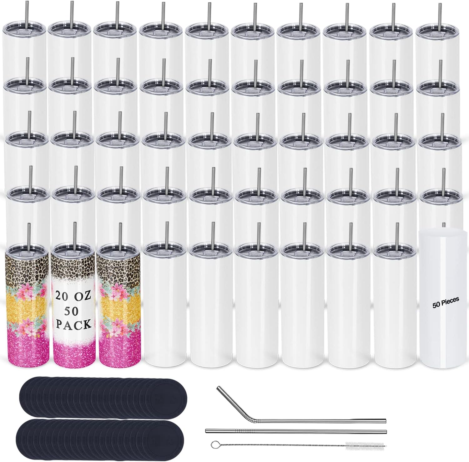50 Pack Sublimation Tumblers B - Tumbler 20Oz White recensie en prijs