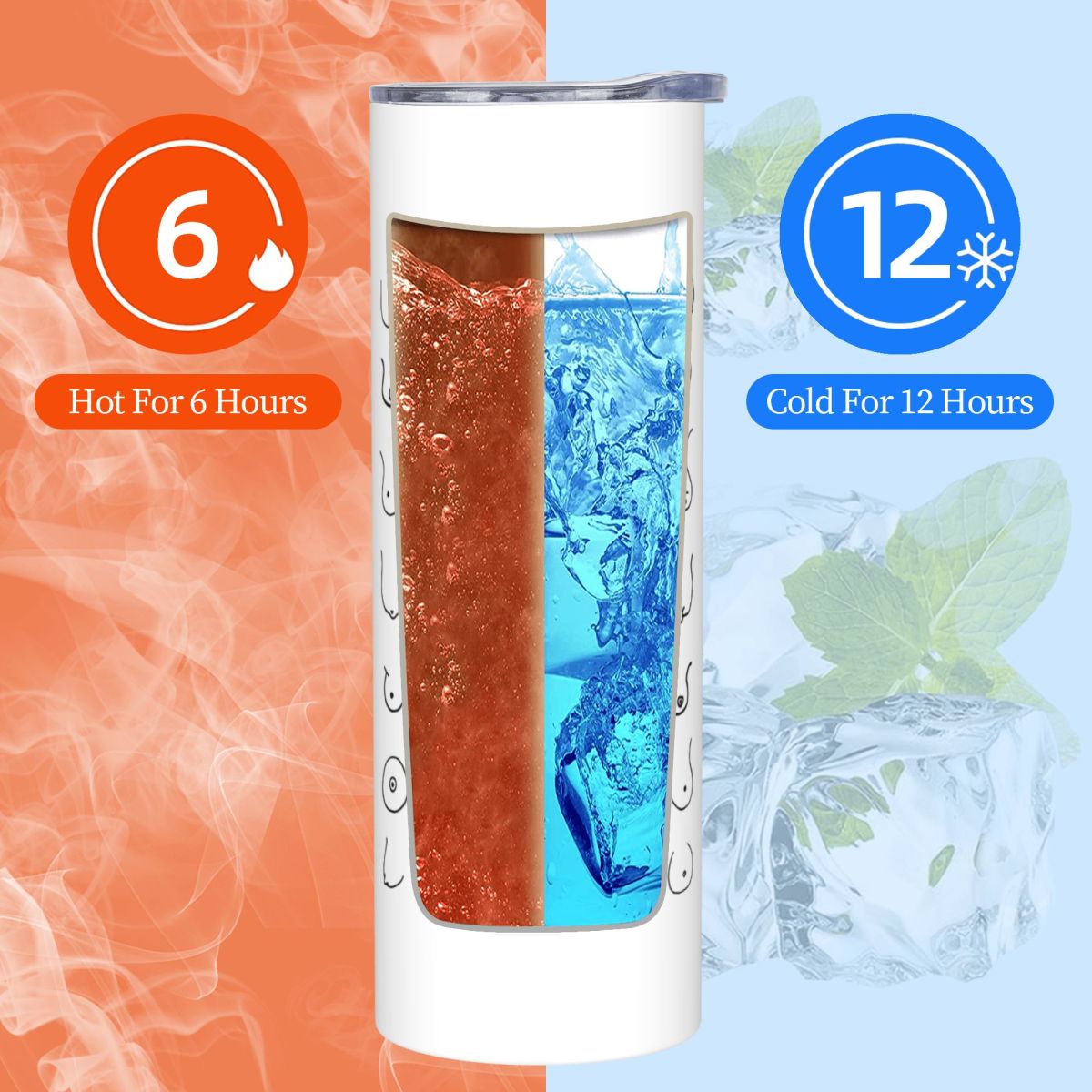 Black And White Tits Drawing S - Tumbler 20Oz White recensie en prijs