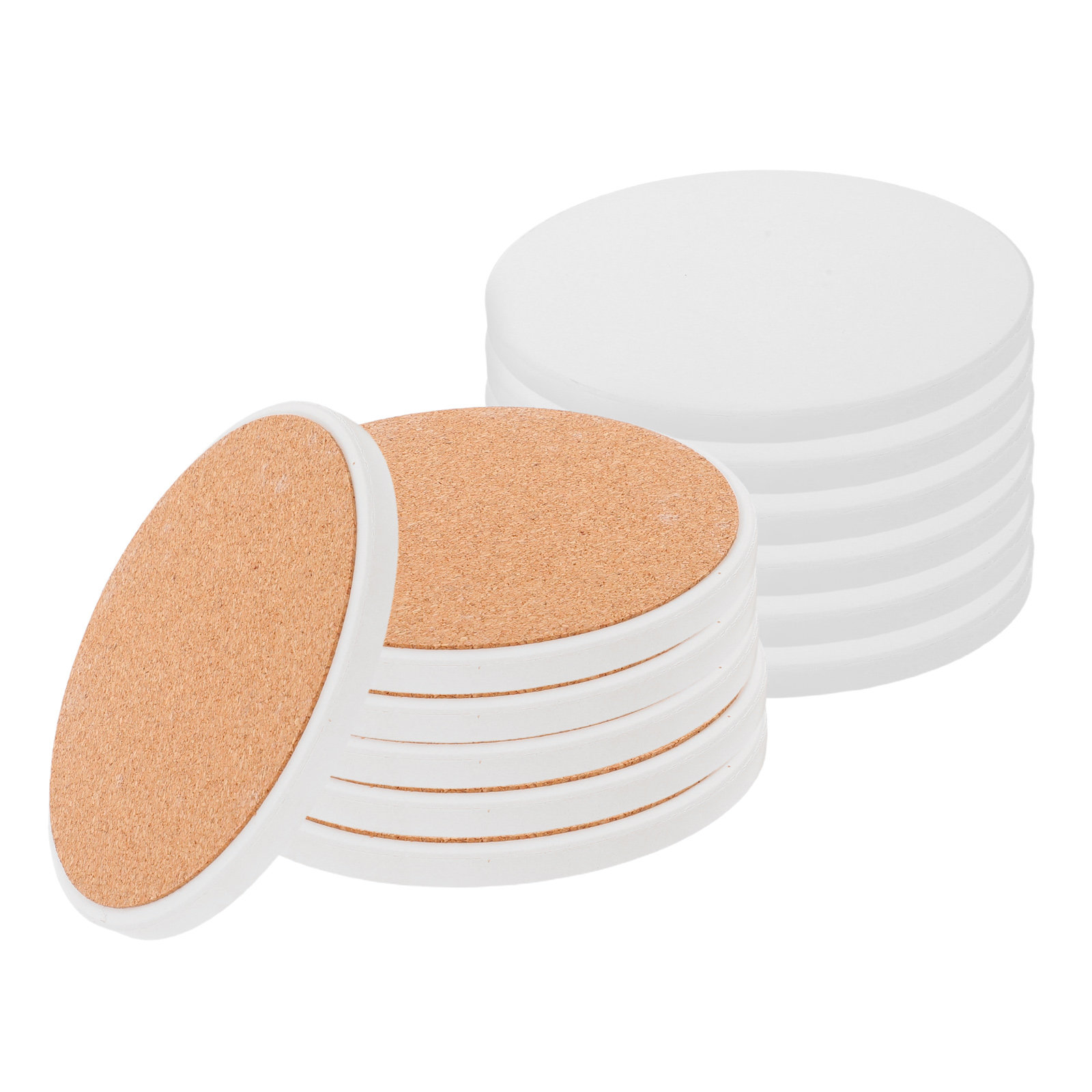 12Pcs White Round Ceramic Coas - Coaster Sublimation Blank recensie en prijs