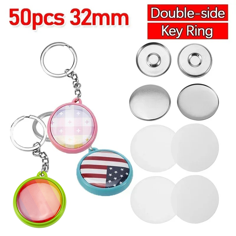50pcs/Set 32mm Double-side Key - Button Badge Blank recensie en prijs
