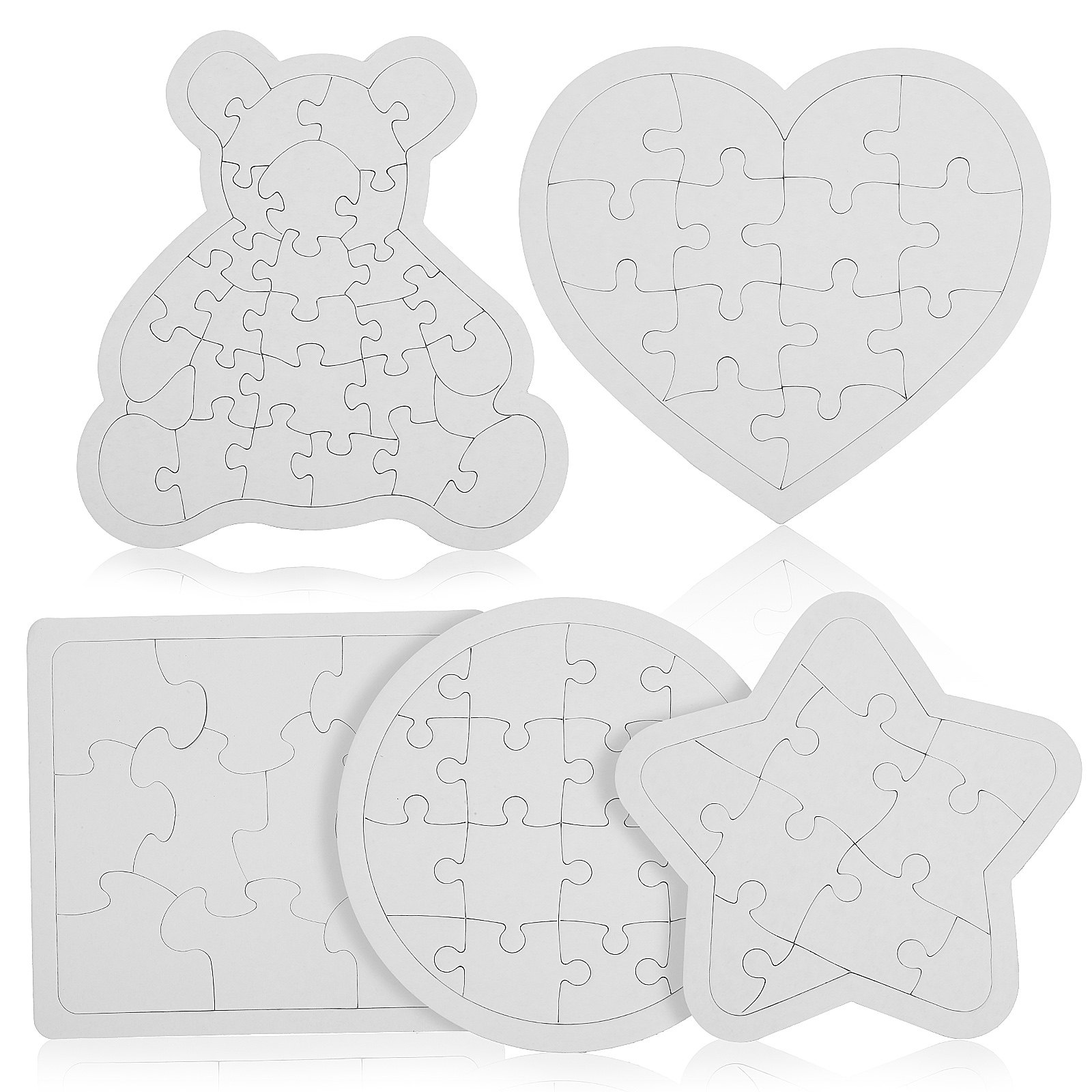 5Pcs White Blank Jigsaw Puzzle - Puzzle Blank White recensie en prijs