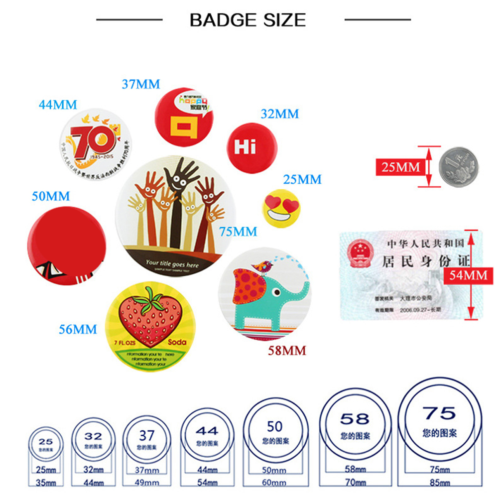 100Pcs/set Plastic Blank Badge - Button Badge Blank recensie en prijs