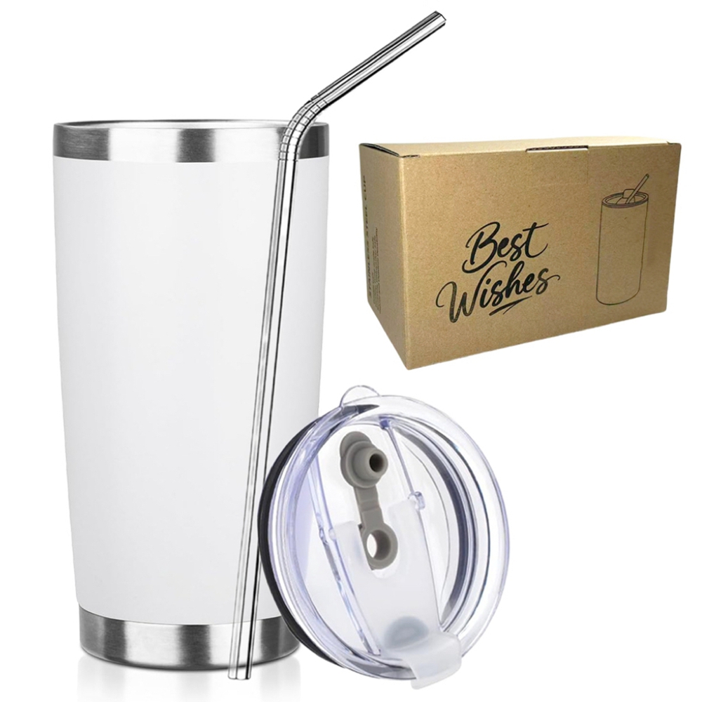 20oz Tumbler Mug with Lid and  - Tumbler 20Oz White recensie en prijs