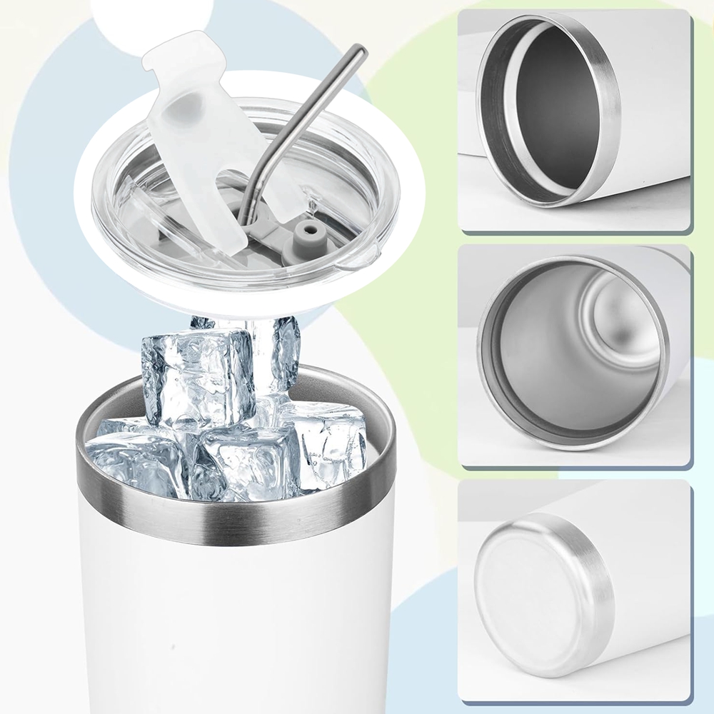 20oz Tumbler Mug with Lid and  - Tumbler 20Oz White recensie en prijs